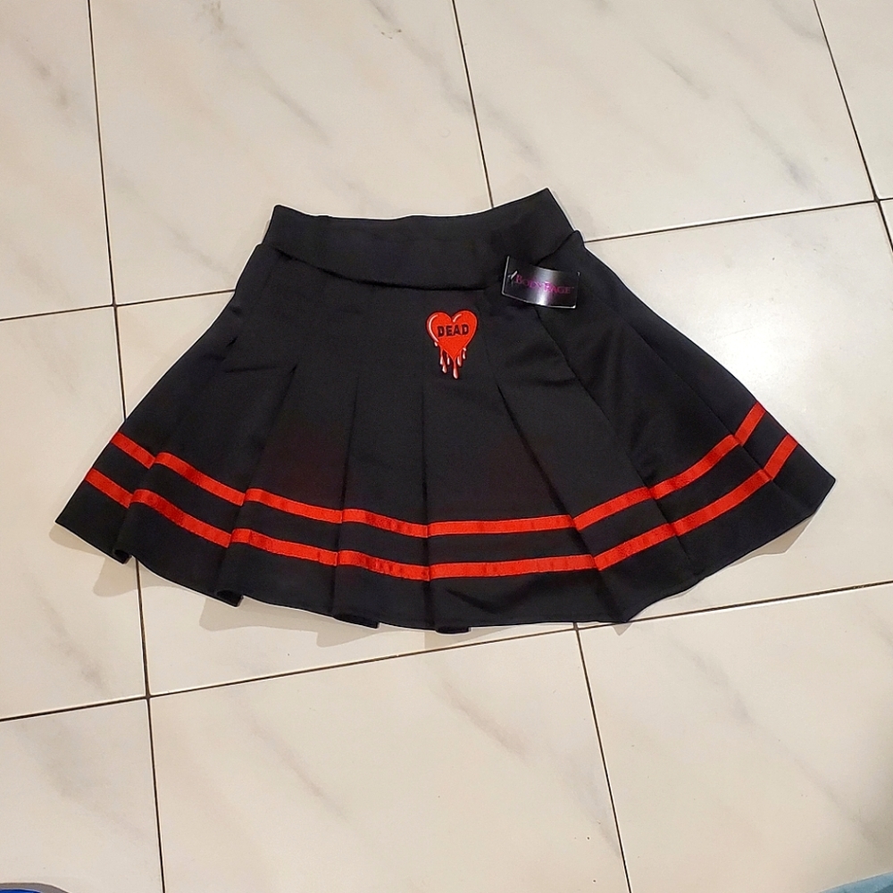 Dead Drippy Heart Skirt - S - Spencer's